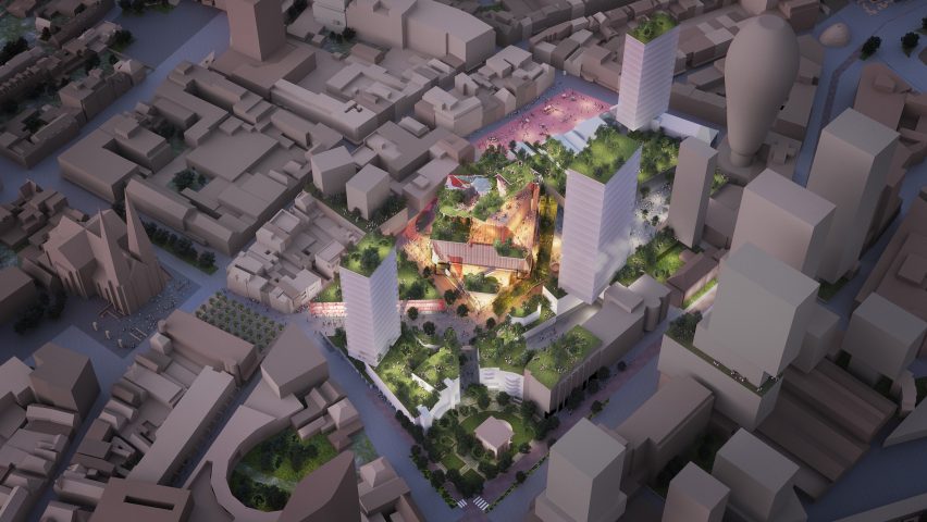Render of Heuvel shopping centre by MVRDV