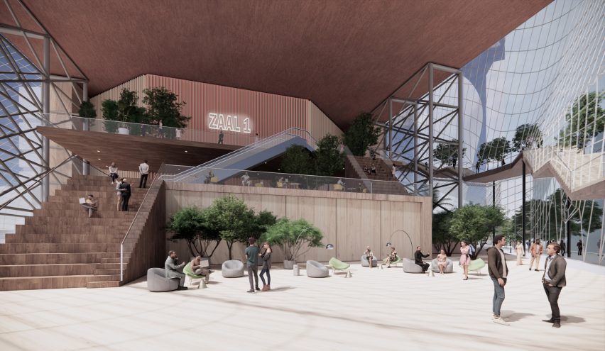 Rendering of Eindhoven Muziekgebouw interior