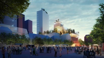 MVRDV rendering of Heuvel shopping centre transformation
