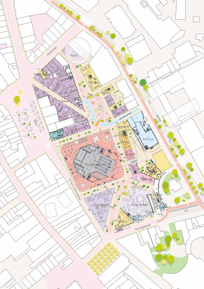 MVRDV plans for Heuvel shopping centre and Muziekgebouw