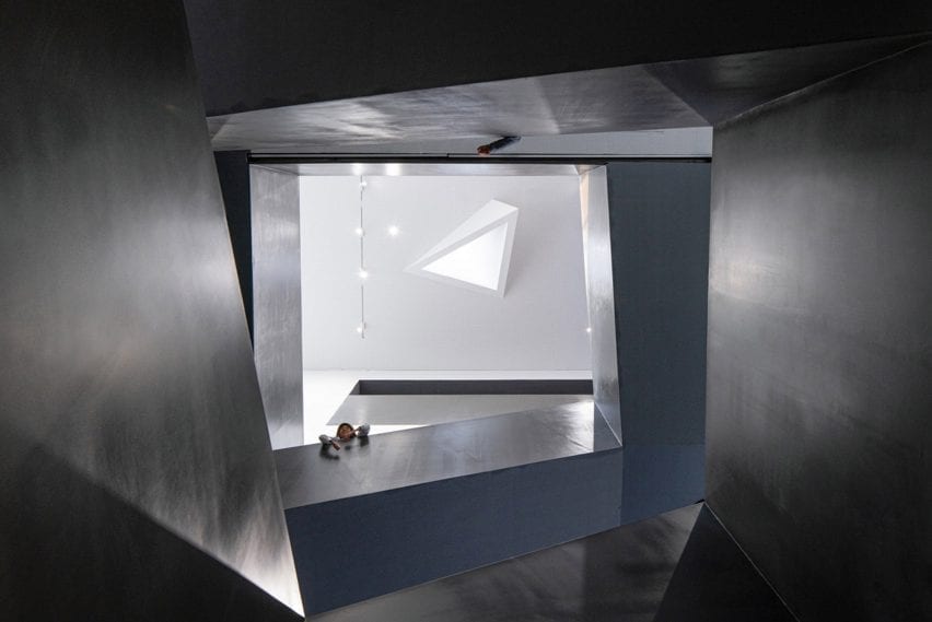 Interior of Arts Centre at Shanghai Qingpu Pinghe International School by Open Architecture