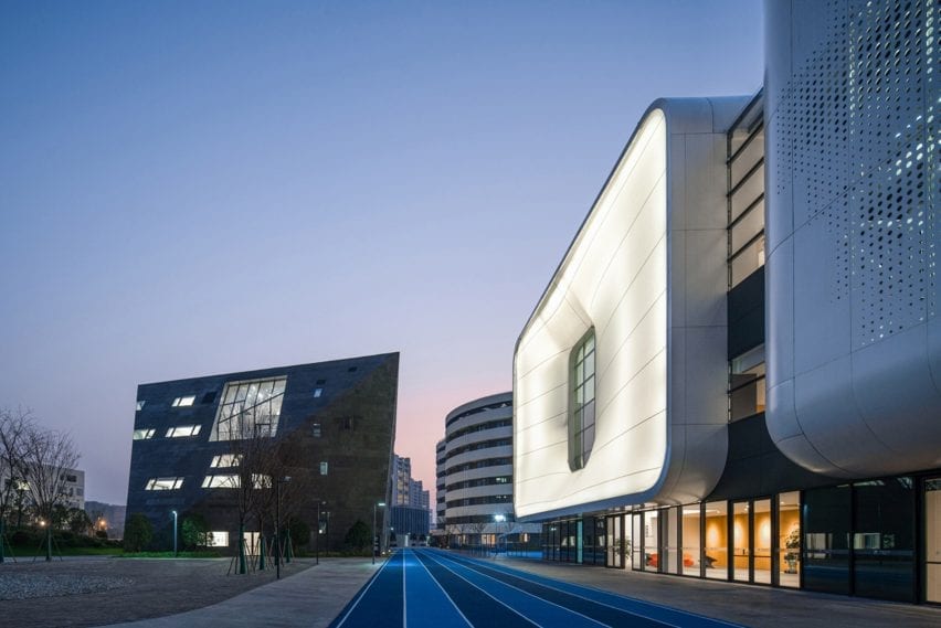 Gym Canteen at Shanghai Qingpu Pinghe International School by Open Architecture