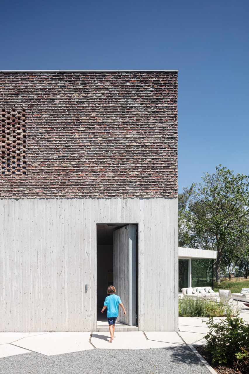 A concealed door leads into the home