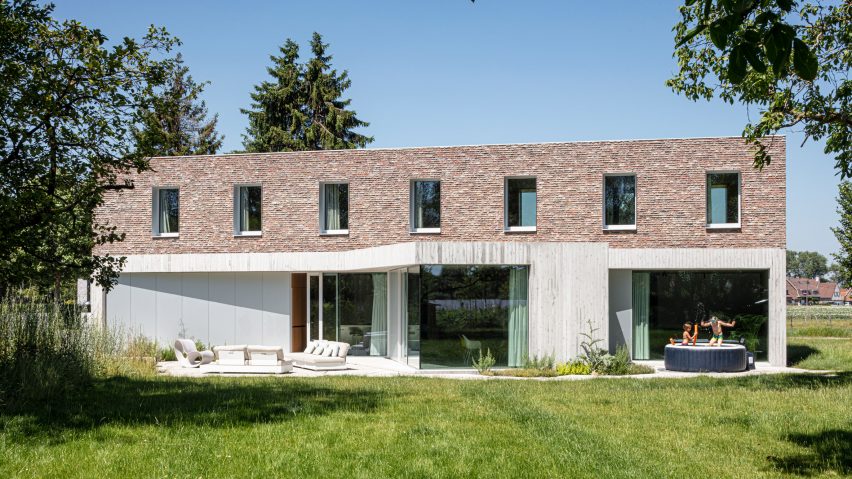 The home has a brick exterior