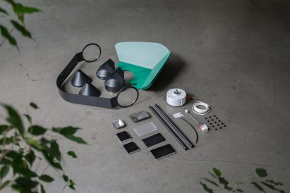 Assembly kit for wind-powered street light by Tobias Trübenabacher
