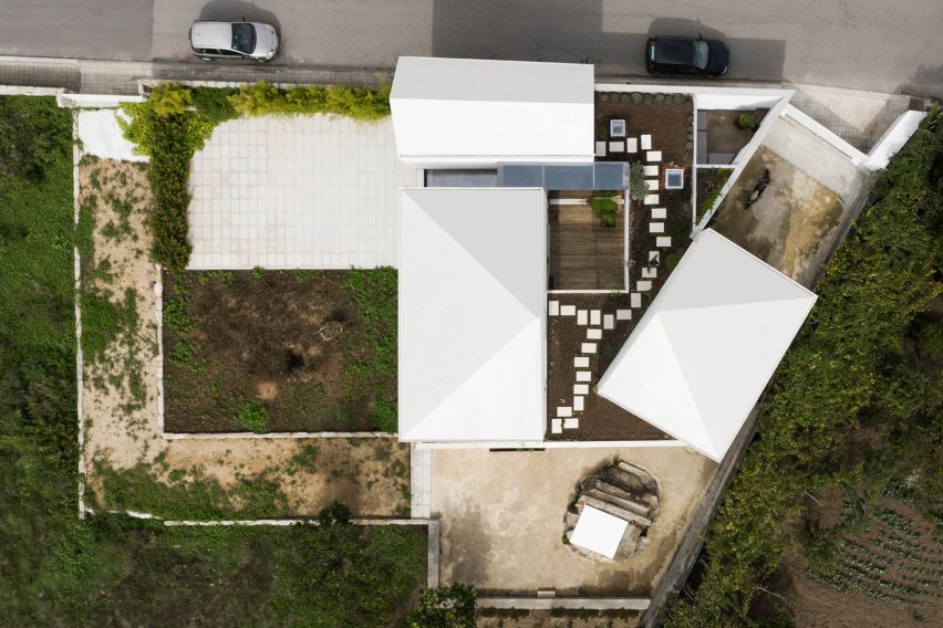Aerial view of the home