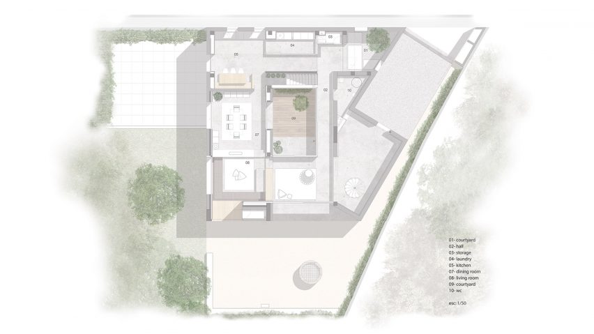 Ground floor plan of the home