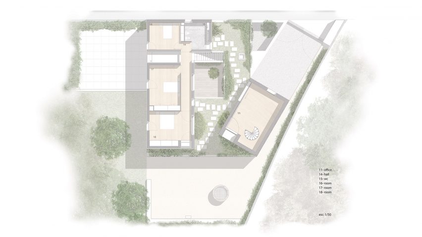 First floor plan of the home
