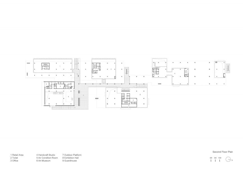 First floor plan of Pingshan Art Museum by Vector Architects