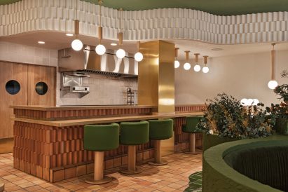 Masquespacio designed a winding path from terracotta tiles