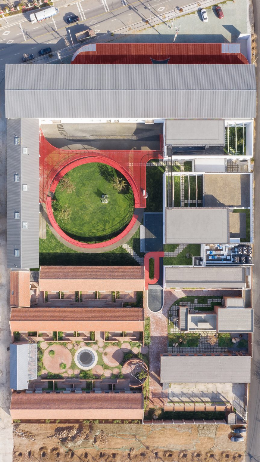 Birds eye view of a Chinese youth centre
