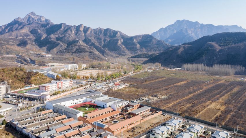Aerial view of a converted factory in China