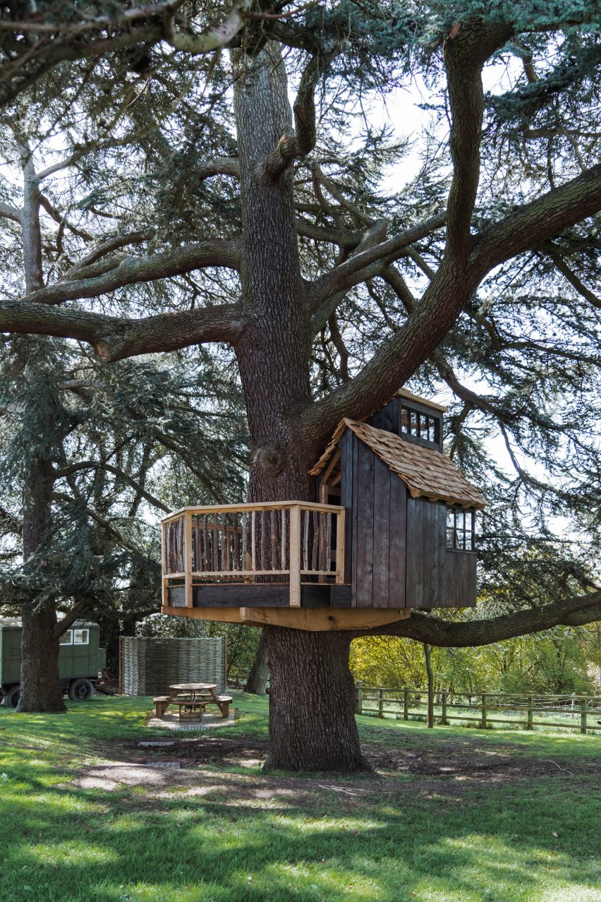 Treehouse in the English countryside