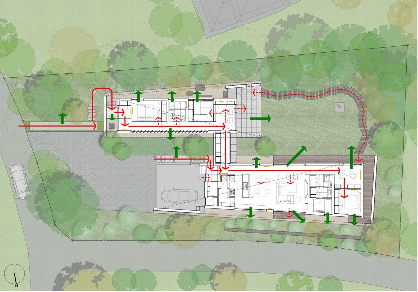 Floor plan of Symbiotic House for Life After Retirement by READ & Architects