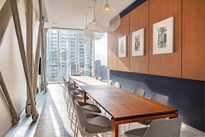 Minimal interiors line the rooms