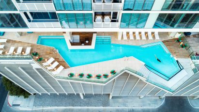 Rhode Partners built a swimming pool on the 9th floor