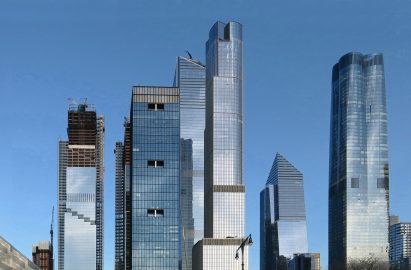 Skyscrapers on the horizon of Hudson Yards