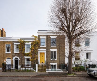 The front of the Georgian terraced home