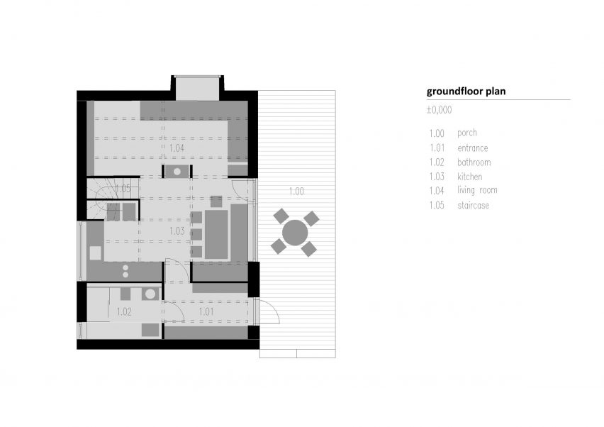 Ground floor of Weekend House in Nové Hamry by New How