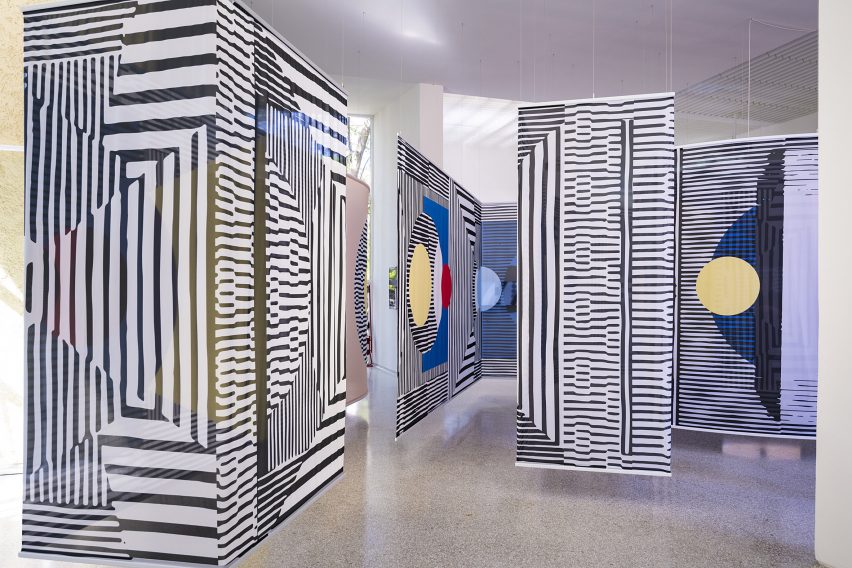 Screens in Dutch Pavilion exhibition design