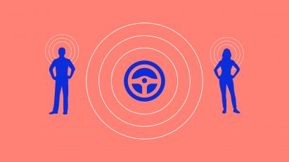 Graphic illustrating Yuri Suzuki's sound design for electric cars