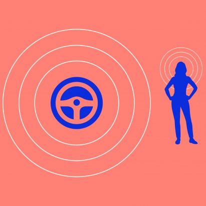 Graphic illustrating Yuri Suzuki's sound design for electric cars