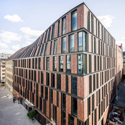 The building has a curved roof