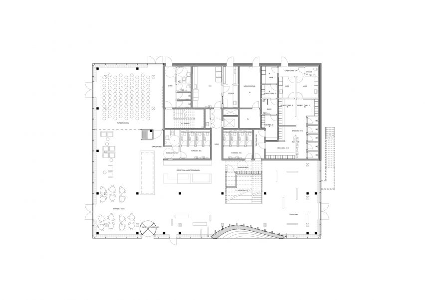 The ground floor plan of Klimatorium