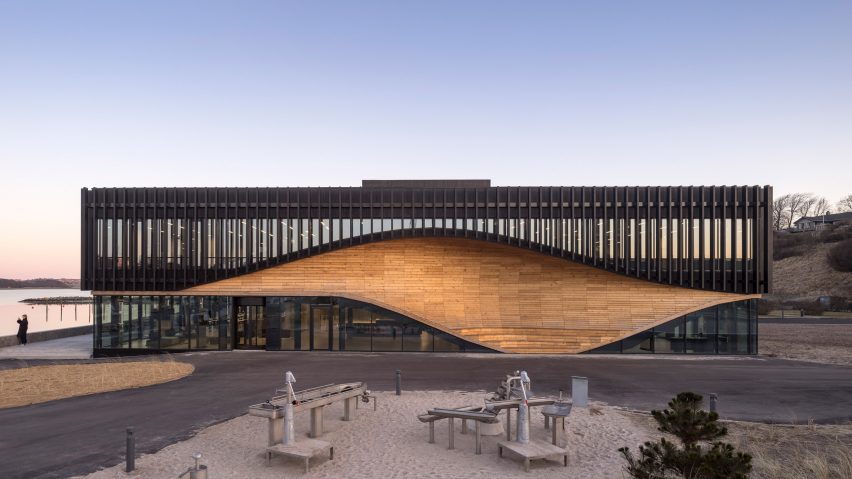 The main elevation of the Klimatorium in Denmark