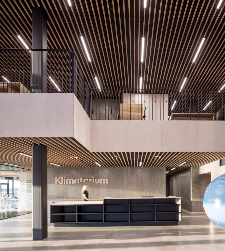 The interiors of the Klimatorium in Denmark