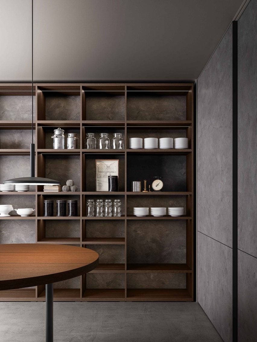Antibes System storage in a kitchen
