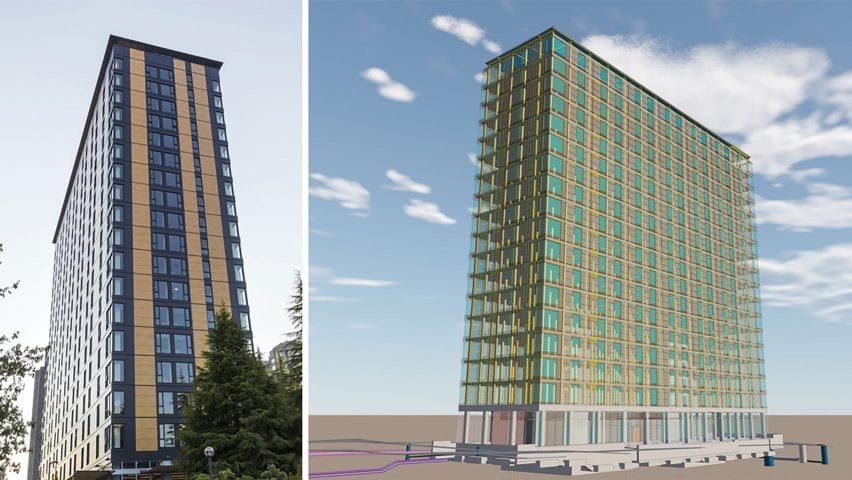 3D digital model of Brock Commons Tallwood House by Acton Ostry Architects