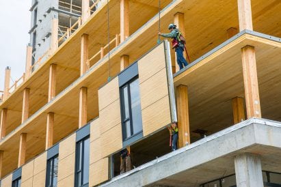 Construction of Brock Commons Tallwood House by Acton Ostry Architects
