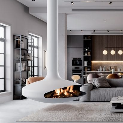 Gas Gyrofocus fireplace by Focus