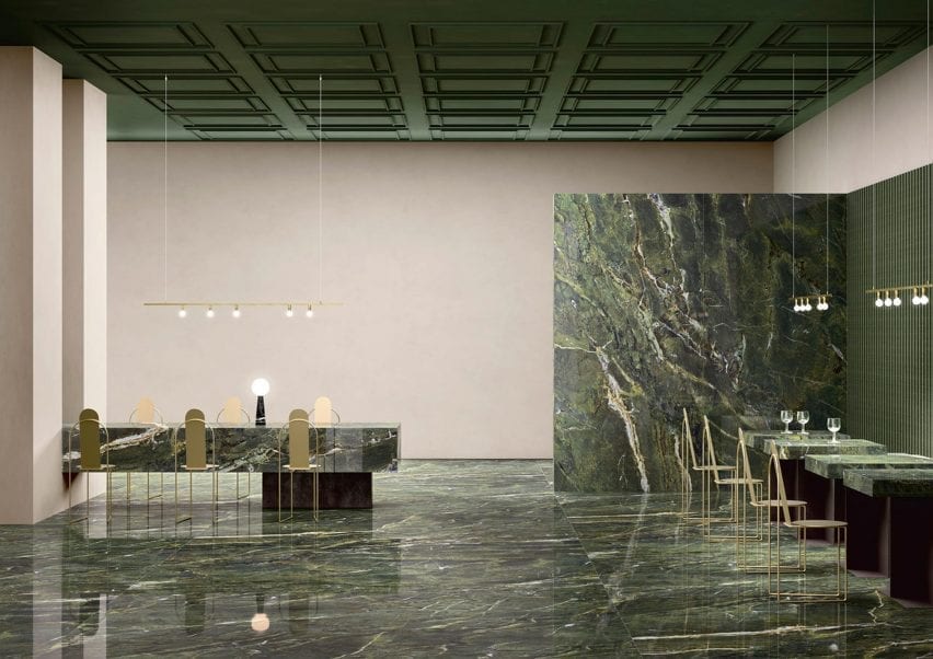 Maximum Marmi Verde Fantastico tile by Fiandre