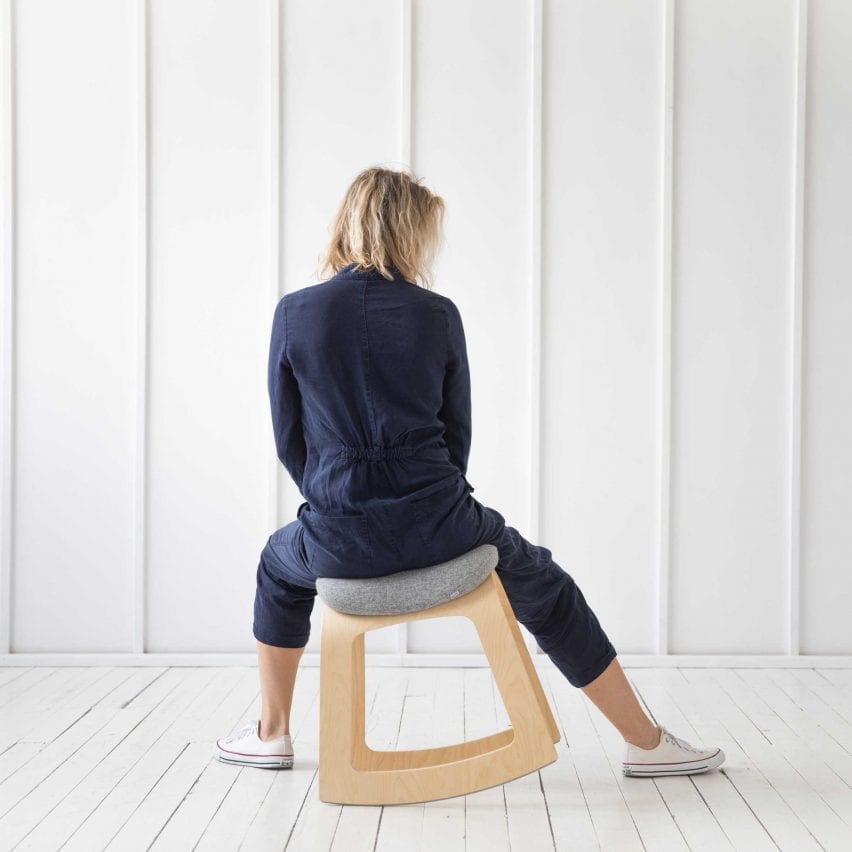 Muista balancing chair by Aurimas Lazinkas