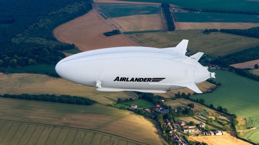 “Flying bum” airship concept updated with motors powered by fuel cells alongside diesel engines