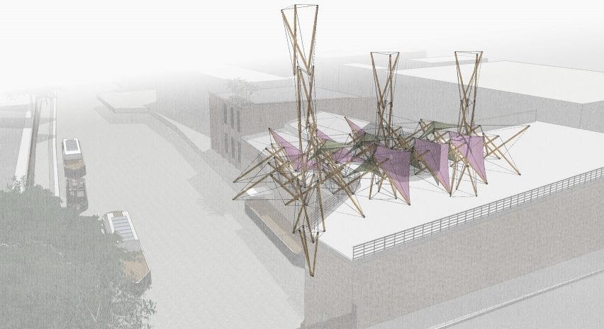 A tensegrity structure by Project Bunny Rabbit