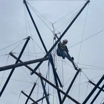 A bamboo tensegrity structure