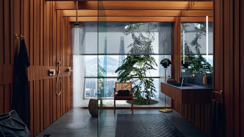Water-saving and temperature-controlled bathroom products from Axor feature on Dezeen Showroom