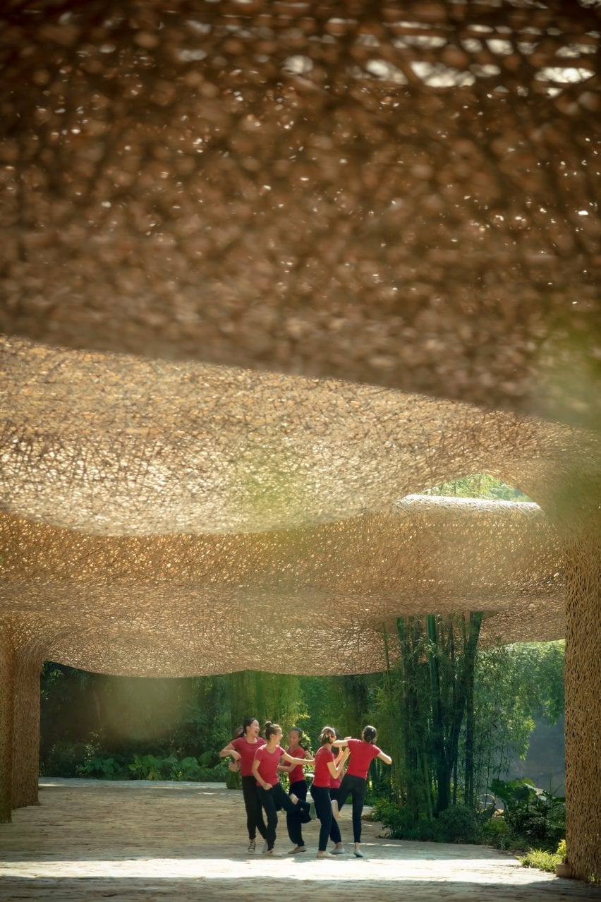 The canopy forms a long walkway