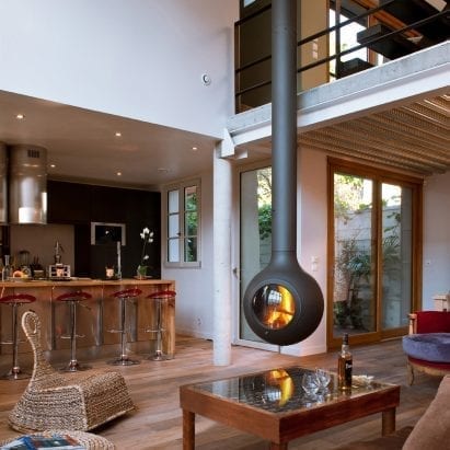 Bathyscafocus Hublot fireplace by Focus dezeen showroom