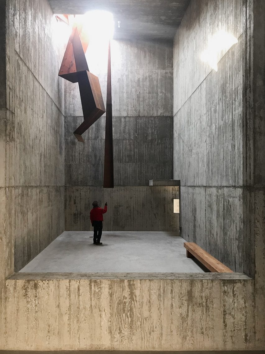 Sculpture by Álvaro Siza displayed in the pavilion