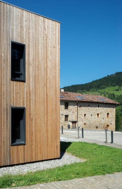 Grey framed windows were placed across pilgrims house