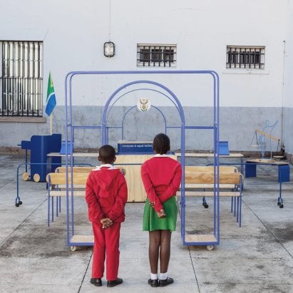 Counterspace’s Children’s Courtroom installation “teaches children about the justice system”