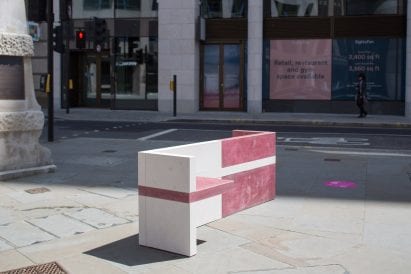 A courting bench made from stone