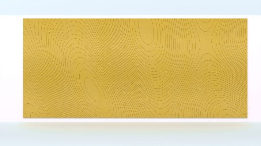 Contour acoustic panel by Jeffrey Ibanez for Impact Acoustic in yellow