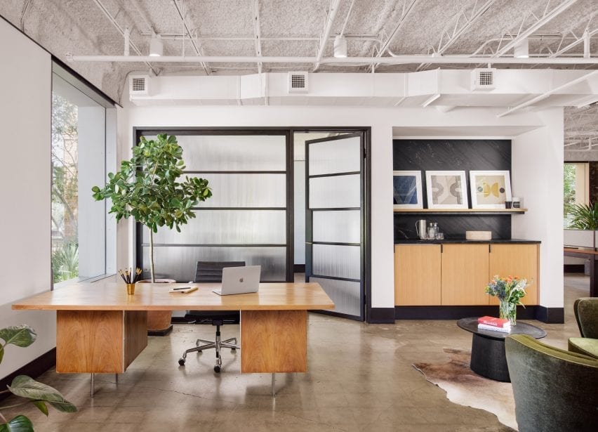 Office interior with plant