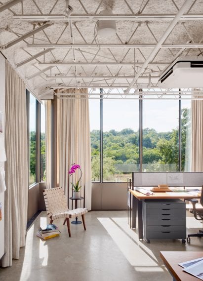 Large windows in Austin office