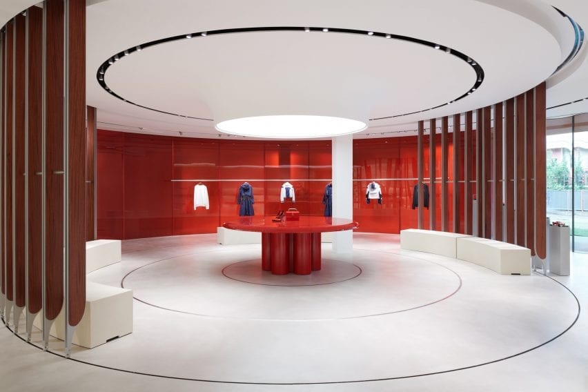 Ferrari Maranello store interior by Sybarite